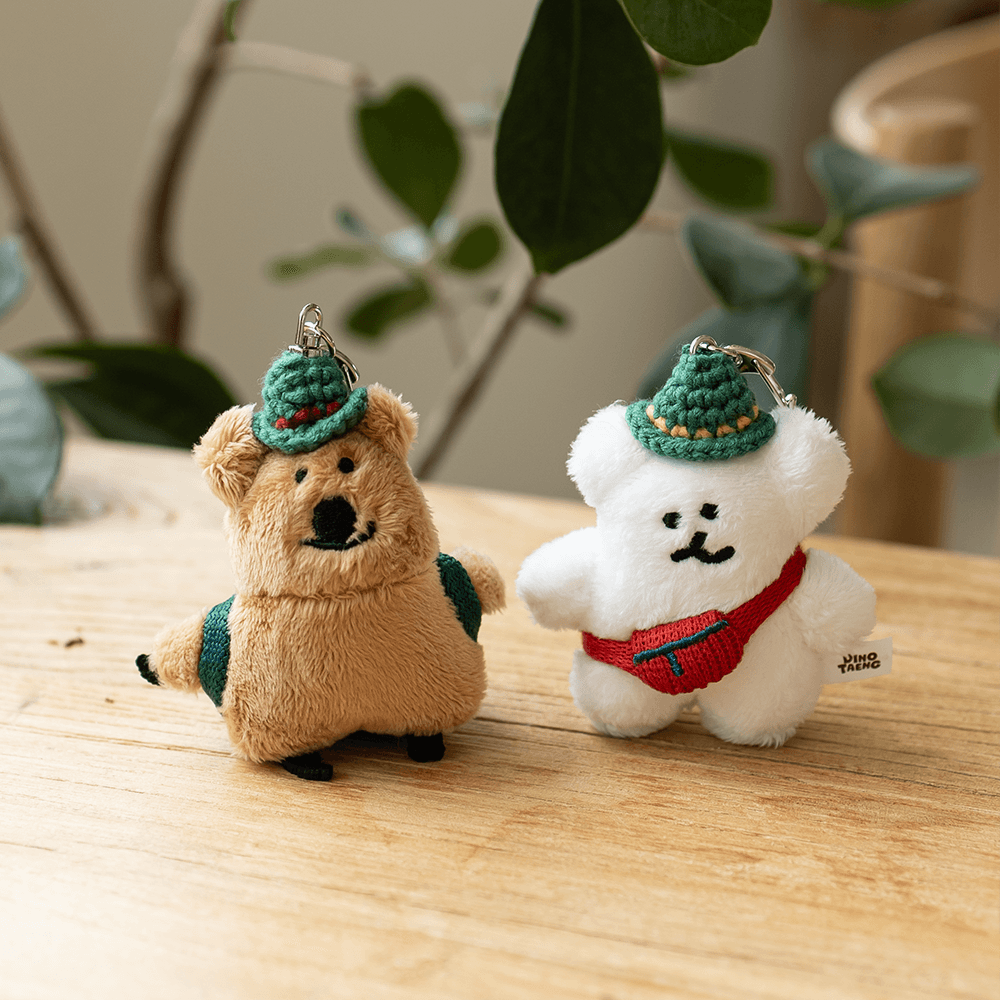 QUOKKA & BOBO in the Woods Flatfur Keychain