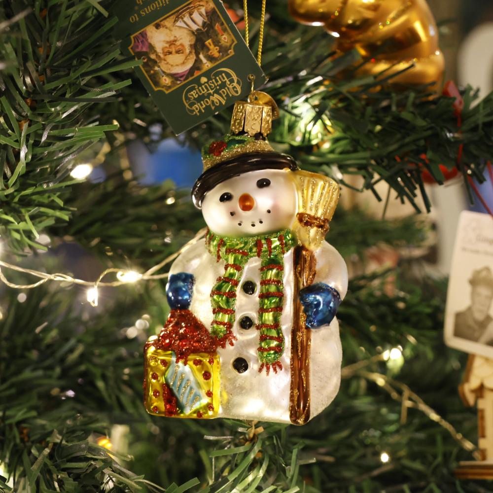 OWC 올드 월드 크리스마스 스마일 눈사람 트리 오너먼트