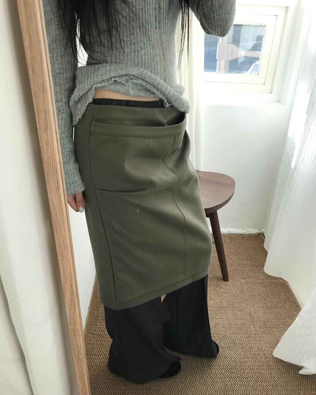 double front skirt