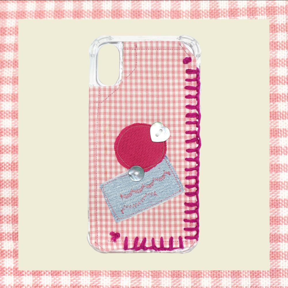 PATCHWORK PHONE CASE [pink]