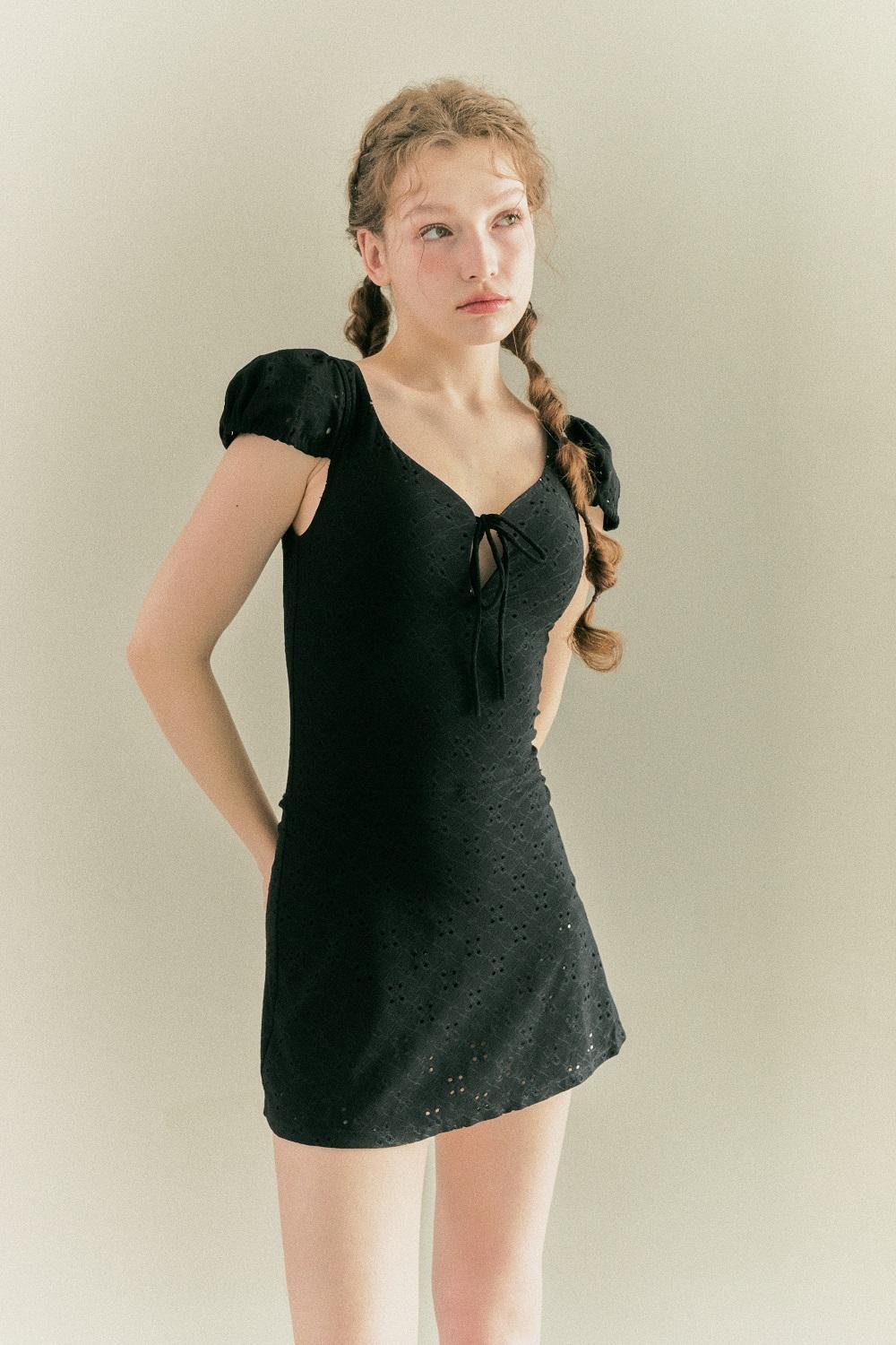 니나코스타 NYMPH LACE SWIMSUIT_Black