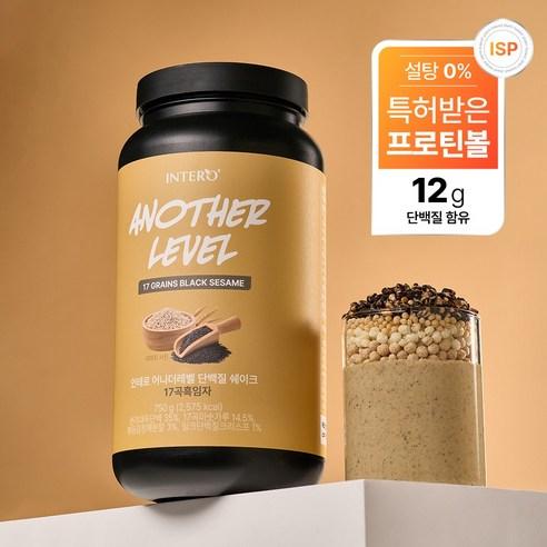 인테로 어나더레벨 단백질 쉐이크 곡물 흑임자, 750g, 1개 - 쉐이크/영양/선식 | 쿠팡