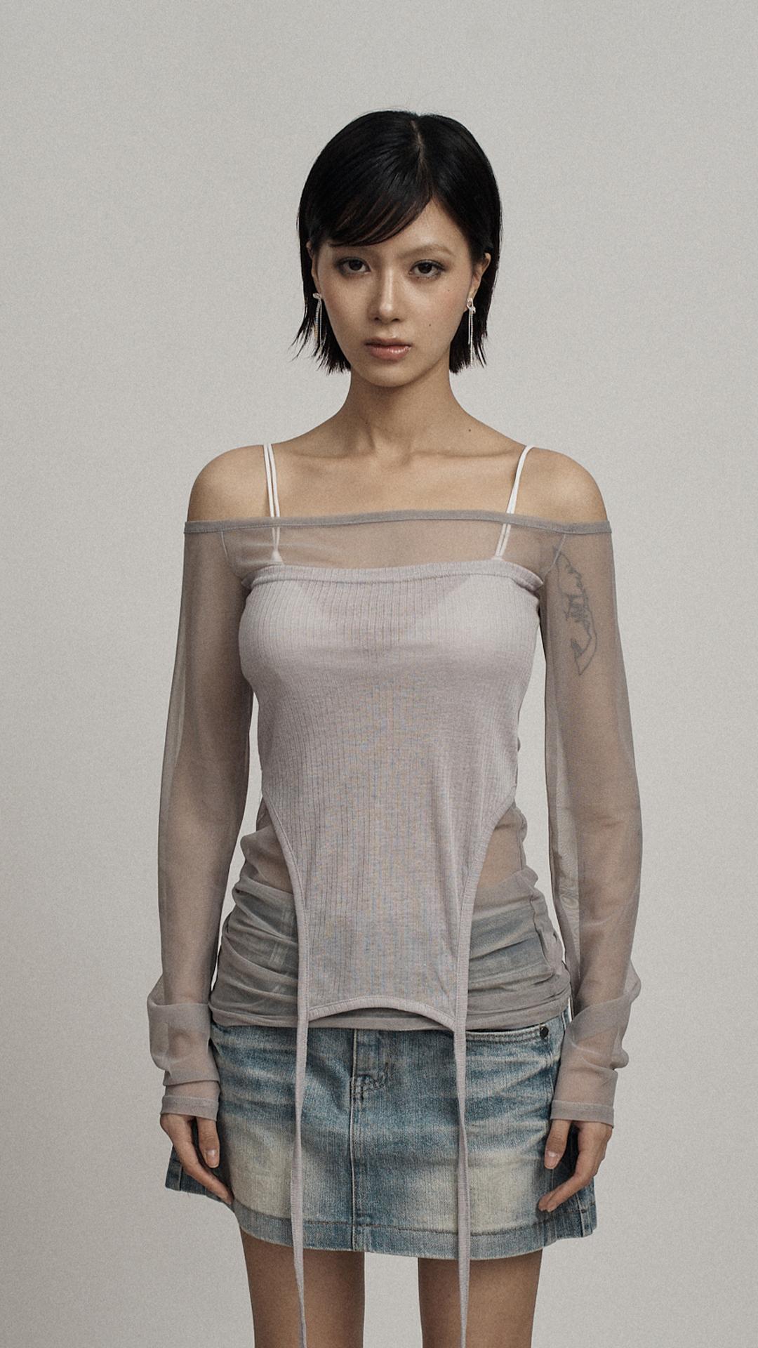 GRAYANGEL WINGS MESH LONG SLEEVE