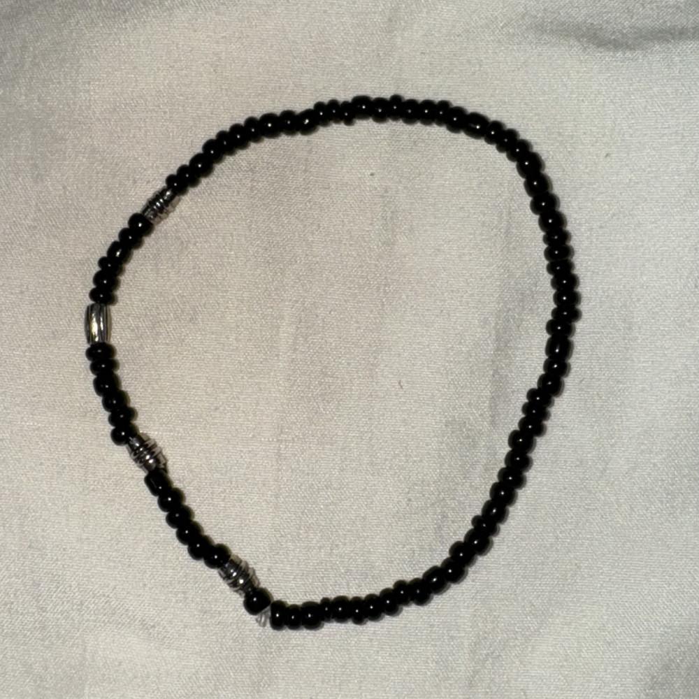 Halffull Acc Bracelet Black silver 팔찌 나무 비즈 패션 악세사리 하풀