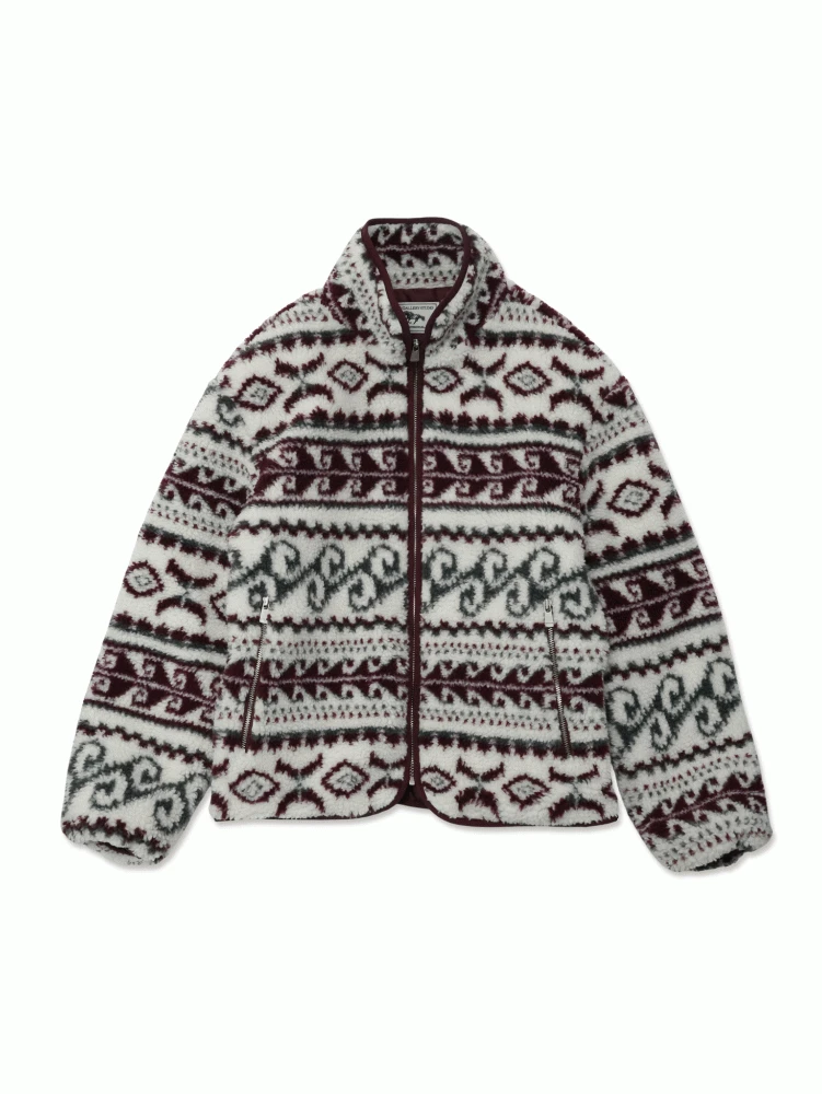 heritage jacquard fleece jacket