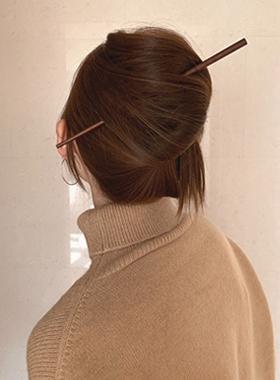 우드 젓가락 비녀