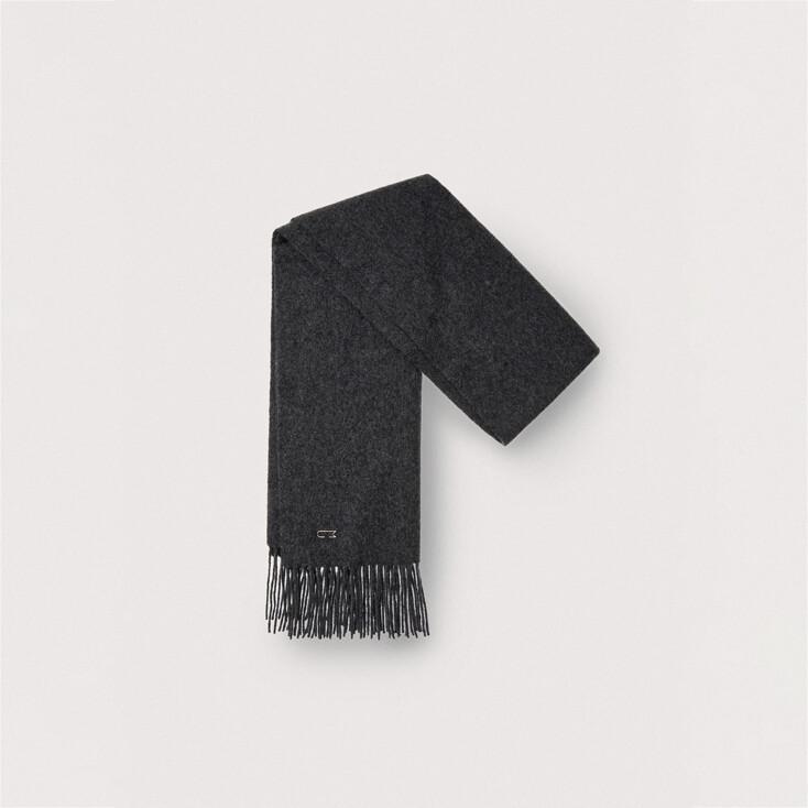 100% Pure Cashmere Muffler Brushed fabric_Graphite