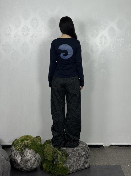 혼 아플리케 롱슬리브 네이비 (우먼)