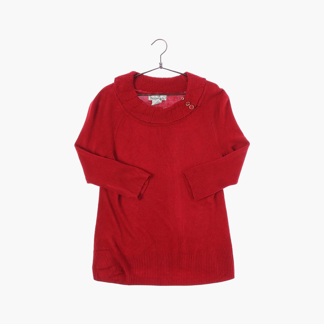 아크릴 숄칼라 베이직 니트/스웨터 여자 S