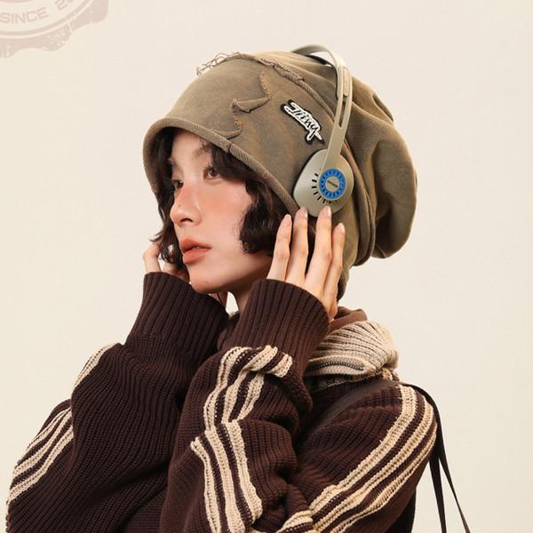 retro patchwork pile hat