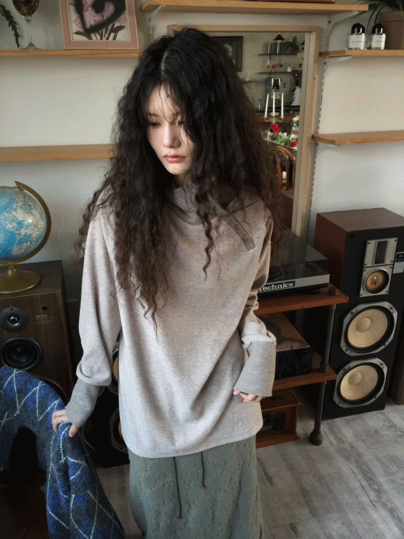 모래하우스 투톤 플라켓 후디