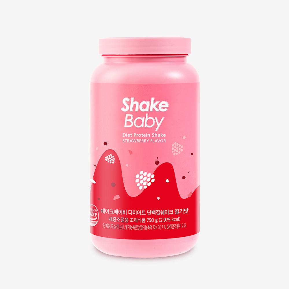 쉐이크베이비 다이어트 단백질 체중조절 쉐이크 맛있는 식사대용 식단 음식 딸기맛 750g
