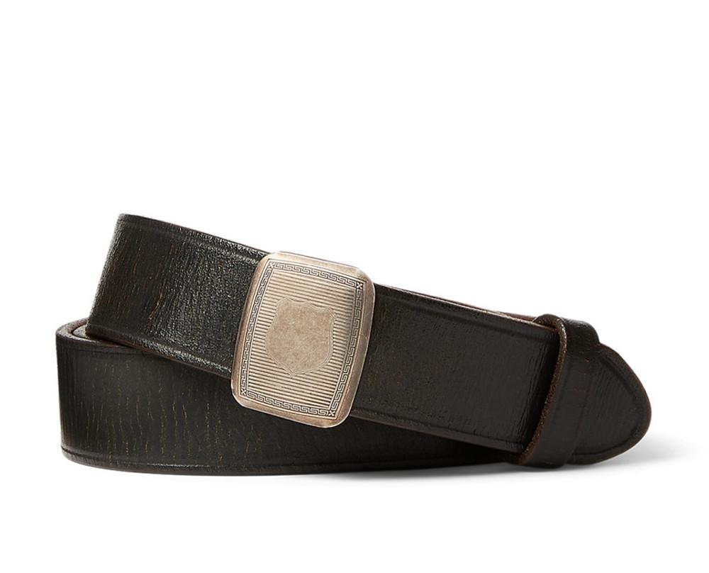 RRL 더블알엘 빈센스 레더 벨트 - 블랙