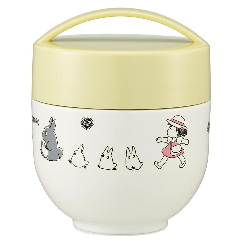토토로 행진 핸들형 보온 도시락통 540ml 런치박스 덮밥