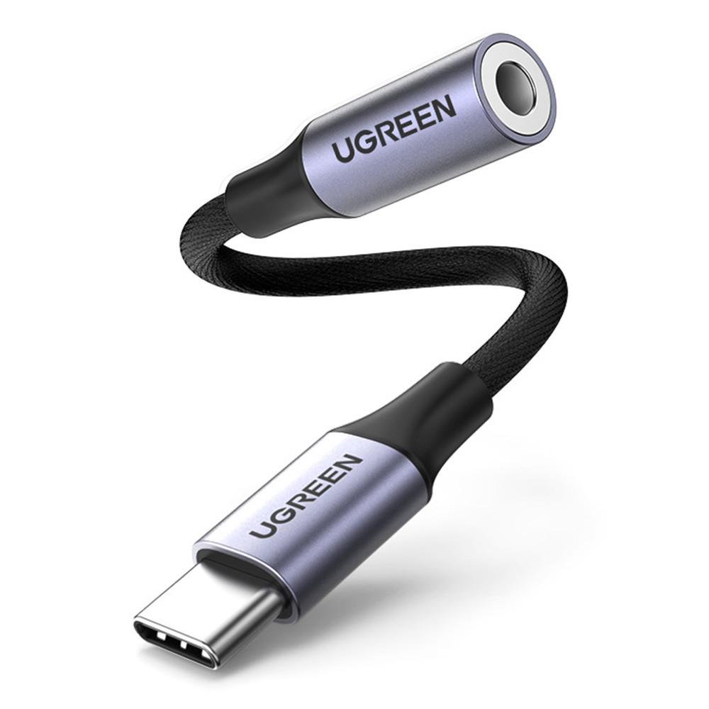 유그린 DAC C타입 to 4극 3.5mm AUX 케이블 젠더, AV161