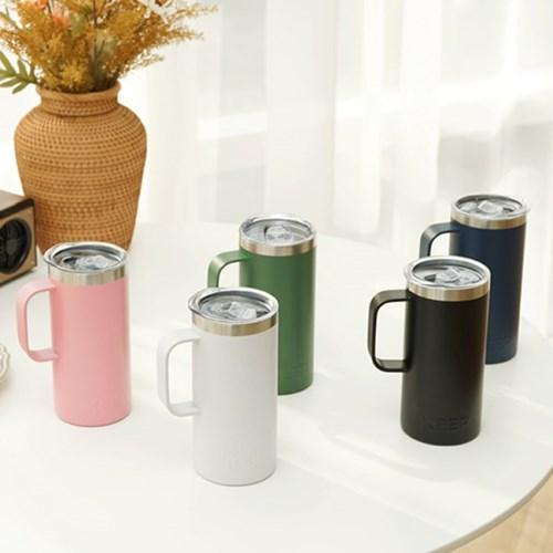KEEP 스텐 보온 보냉 손잡이 핸들 머그 컵 텀블러 473ml