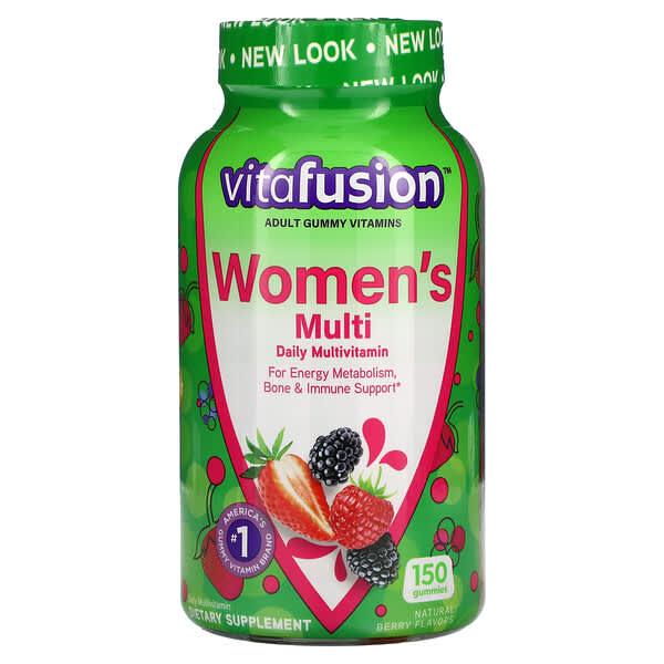 VitaFusion (비타퓨전), 여성용 구미젤리 비타민, 천연 베리 맛, 구미젤리 150개입