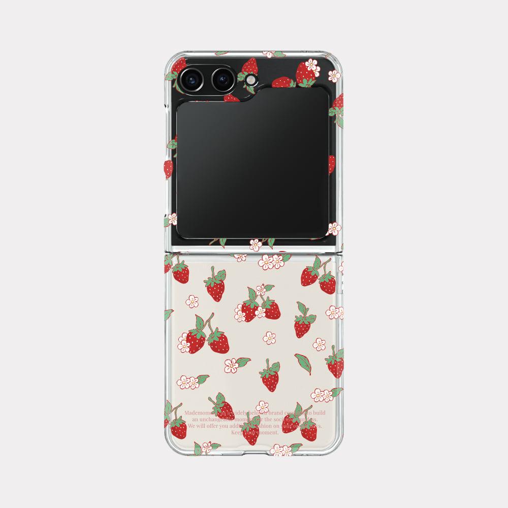 sweet straw pattern 디자인 [제트플립 클리어하드 폰케이스]