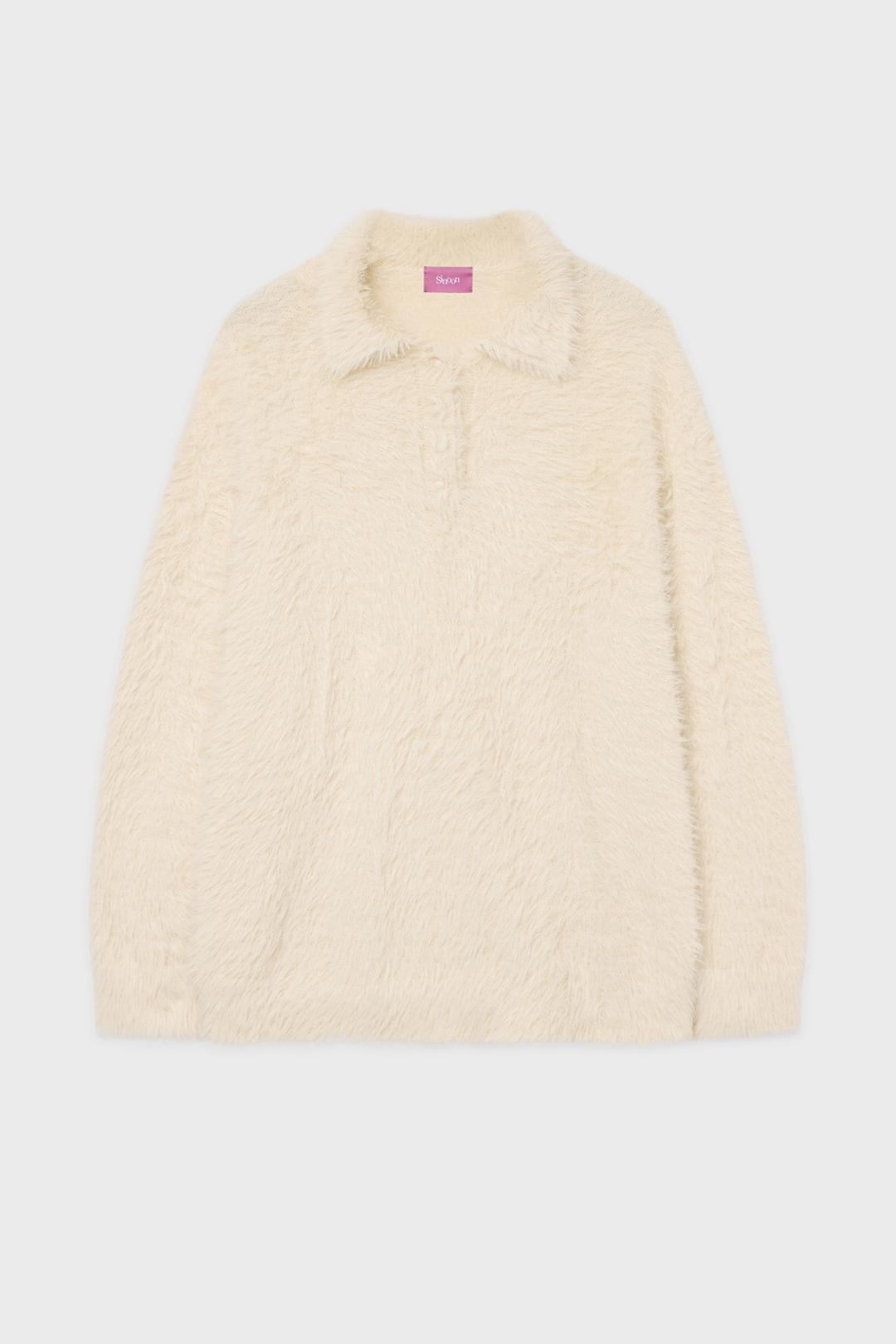 SN Hairy Button Pullover (Beige)