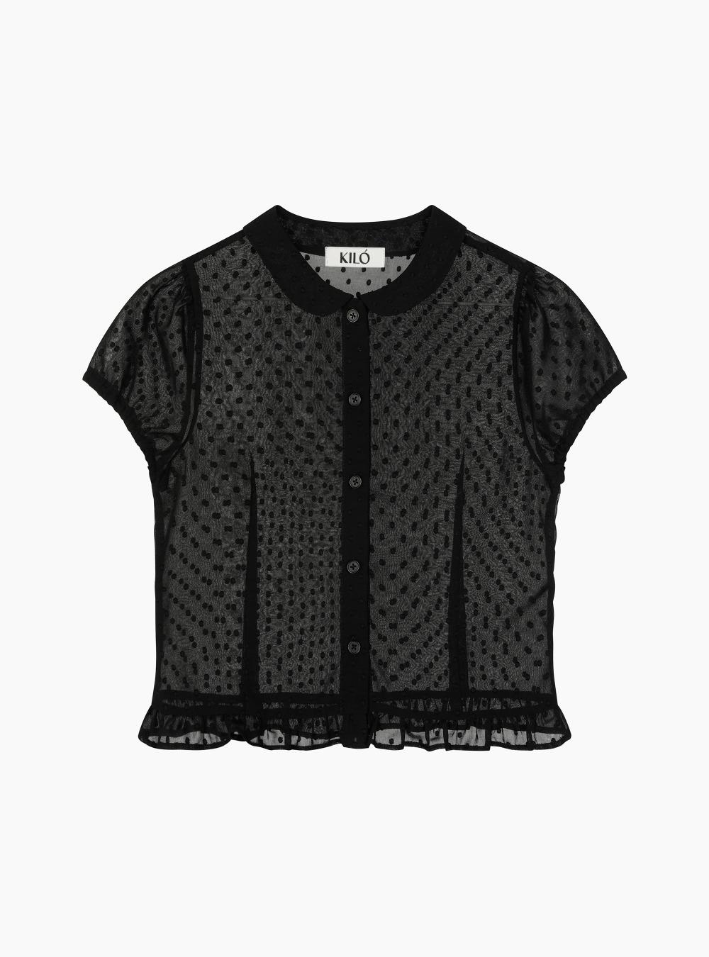 ROUND MINI BLOUSE (BLACK)