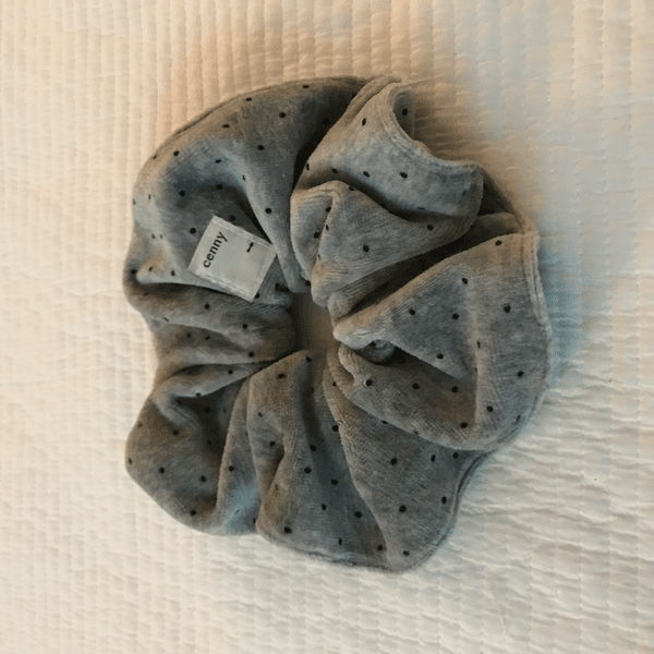 vintage hair ruffle - Velvet gray