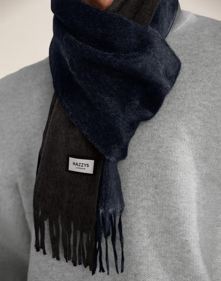 [선물추천][Cashmere100%] 네이비 멜란지 캐시미어 머플러
