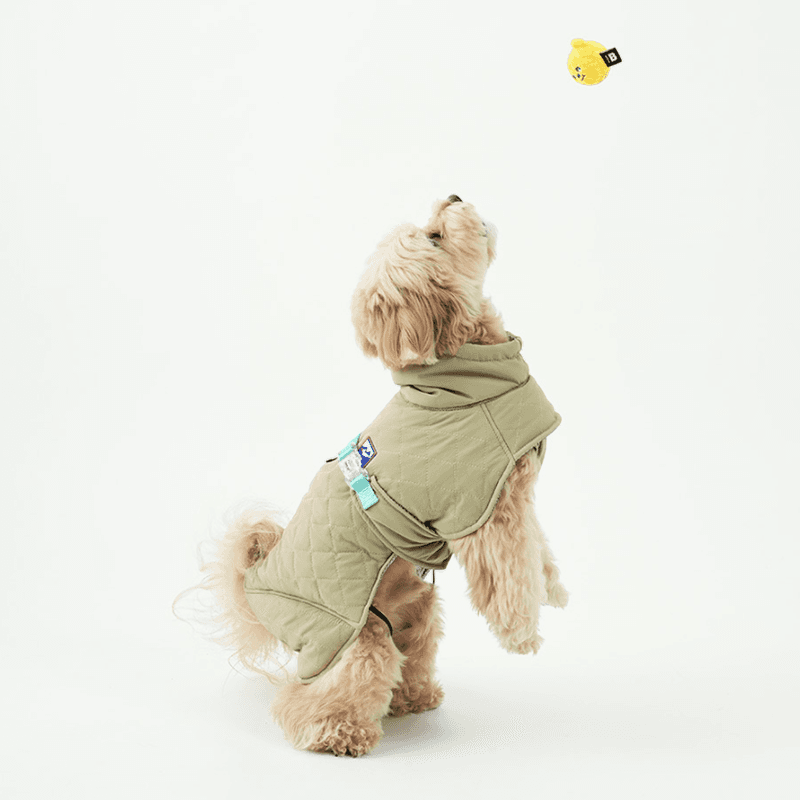 퍼피갤러리 히트 업 초경량 발열패딩 (베이지)