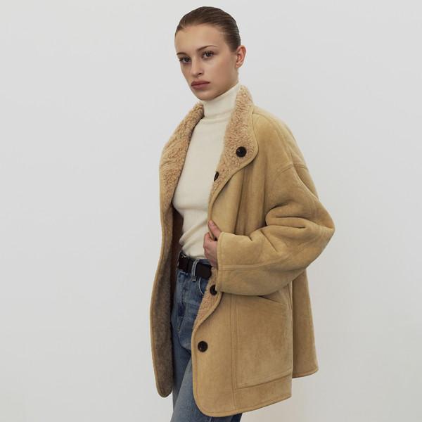 Clara Suede Wool Half Coat_2Color