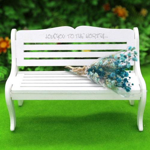 화이트벤치 의자 비조립 17.5cm E-08-045