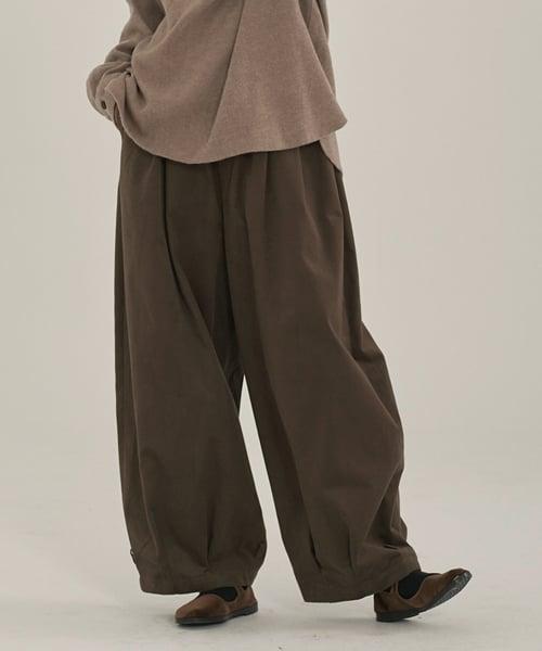 unisex loop balloon pants brown