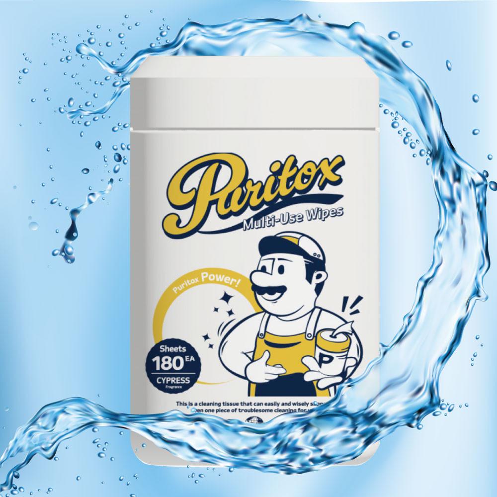 퓨리톡스 멀티유즈 다목적 주방 찌든때 청소 소독 기름 홈쇼핑 세정티슈 사이프러스 1EA