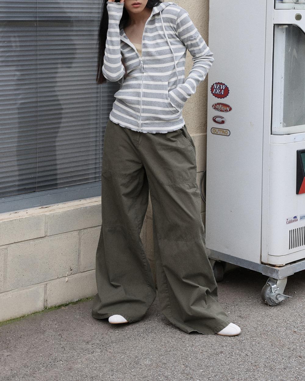 25FW [PLC] stitch wide pants
