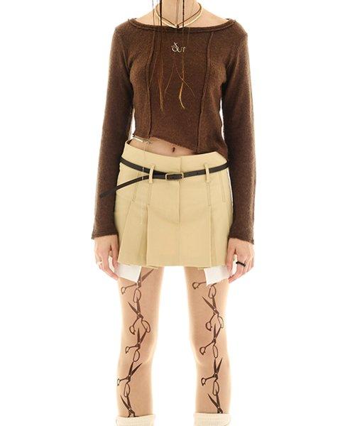 IVY STICH SKIRT BEIGE