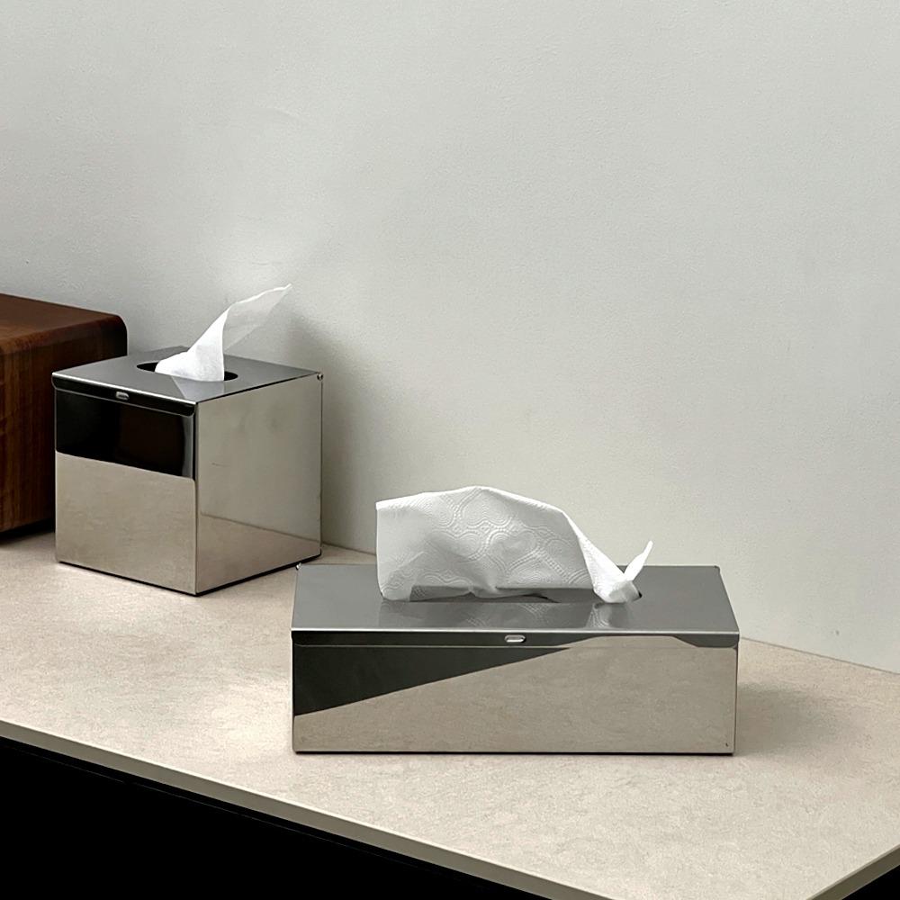 스틸 티슈 케이스 티슈각 정사각 휴지 케이스 티슈함 티슈곽