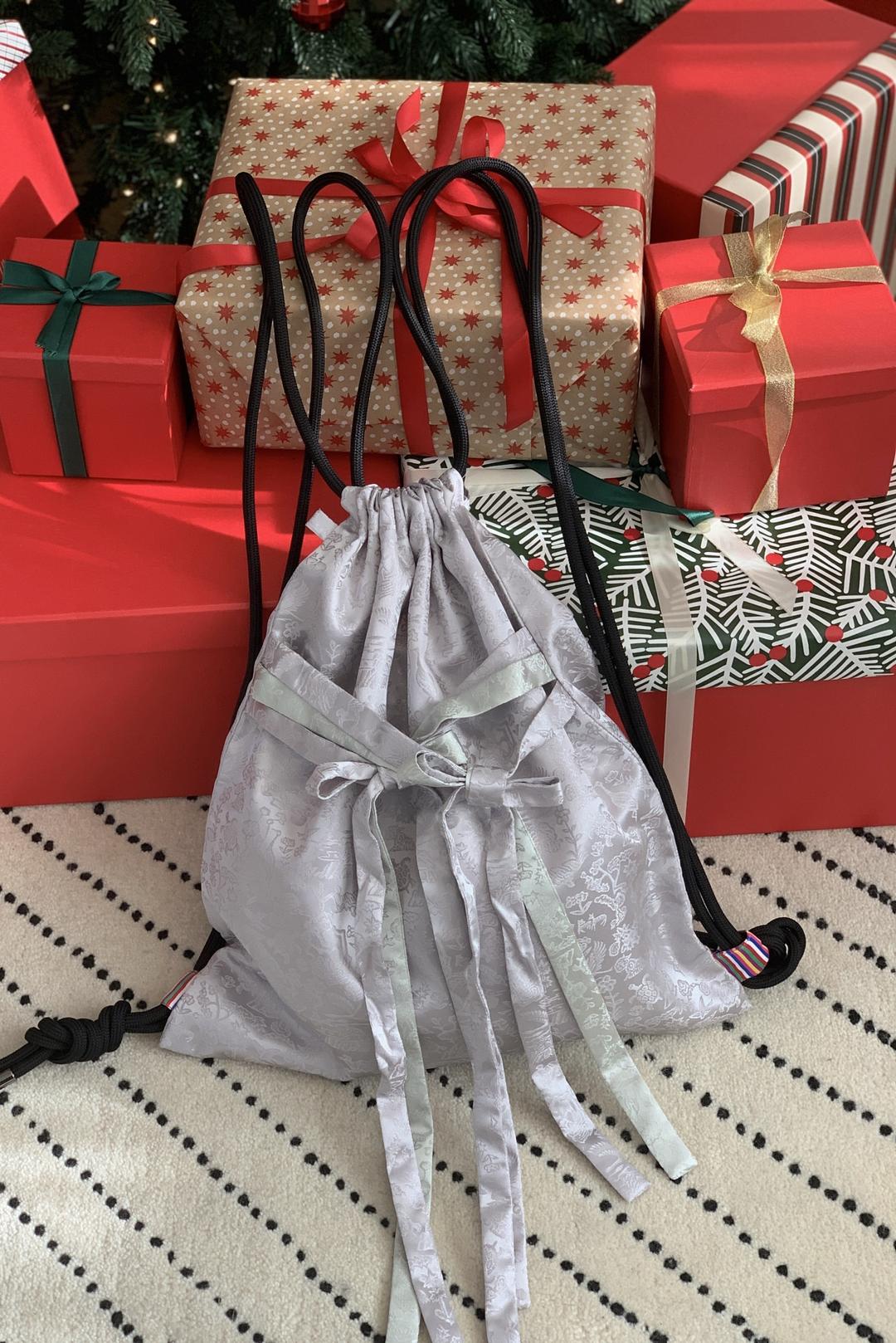 매듭 봇짐 - Ribbon String back pack (Beige)