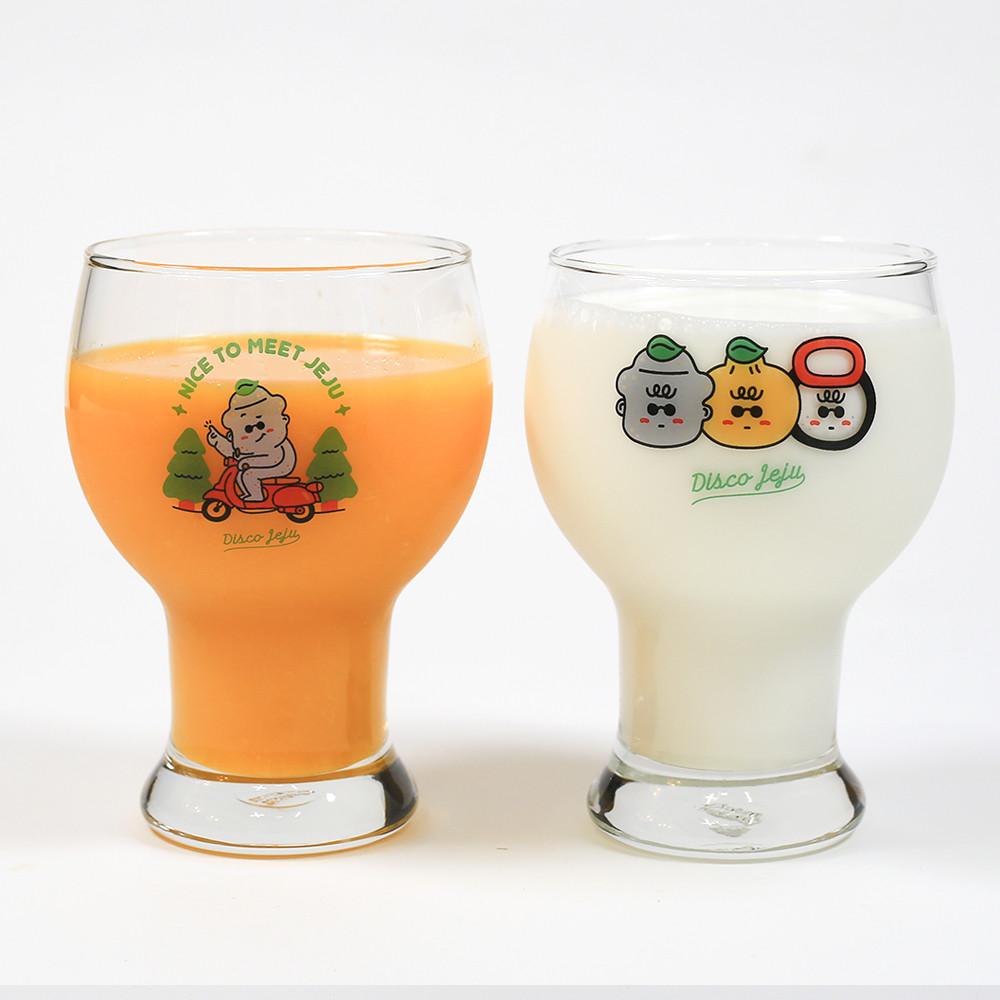 디스코 제주 맥주컵 유리컵