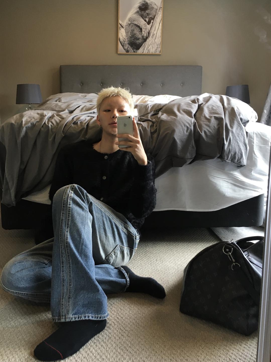 신디 앙고라 라운드 가디건 5C