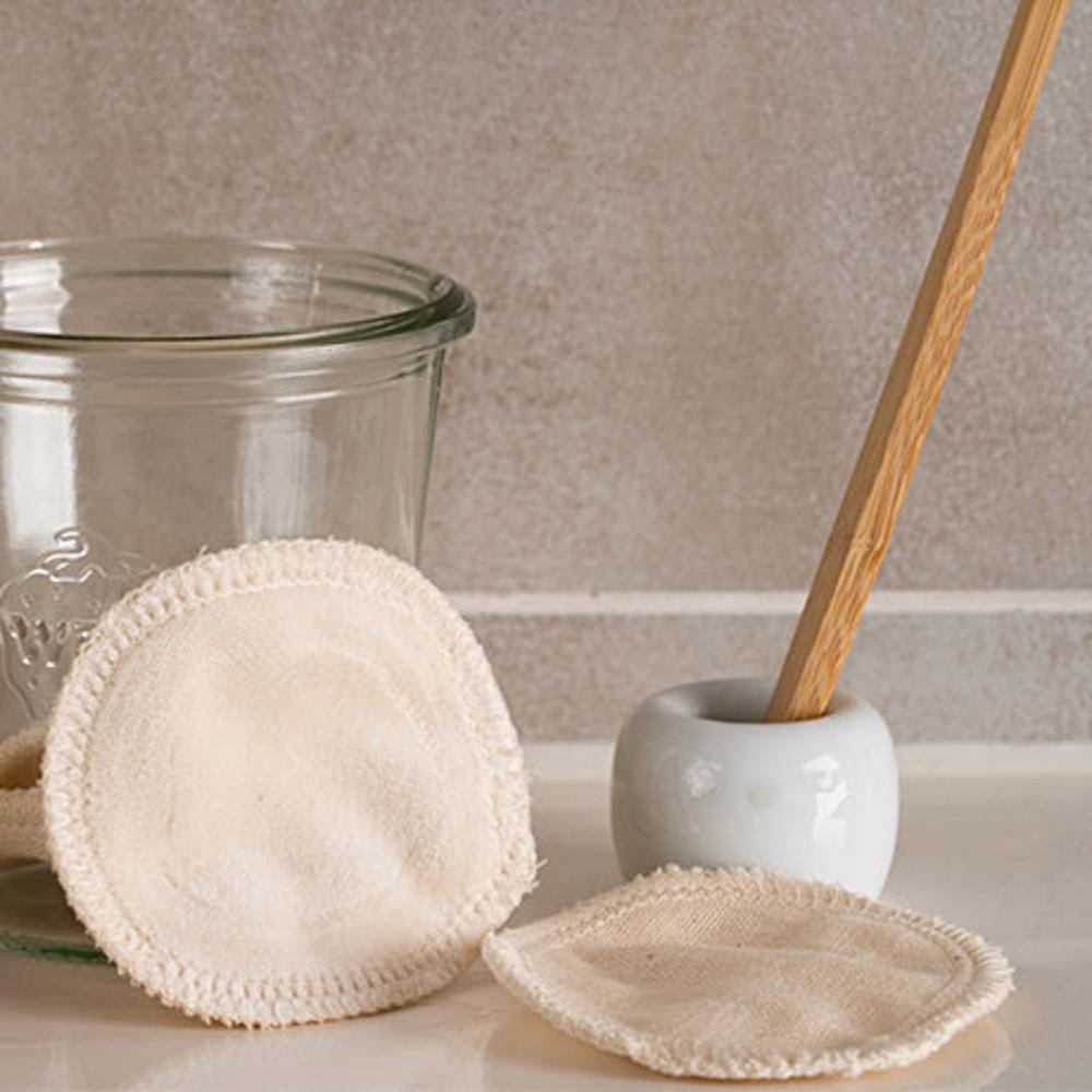 오랜 오가닉 다회용 재사용 화장솜 (6개입) 제로웨이스트 선물 키트 빨아쓰는 친환경 포장