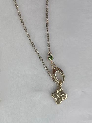 14K  ( 0.1ct stone chain ) The Love or Lucky Charm Necklace