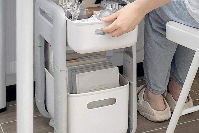 라운드 엣지 2단 수납함 다용도 정리함 3types (롤링 하이 2단)