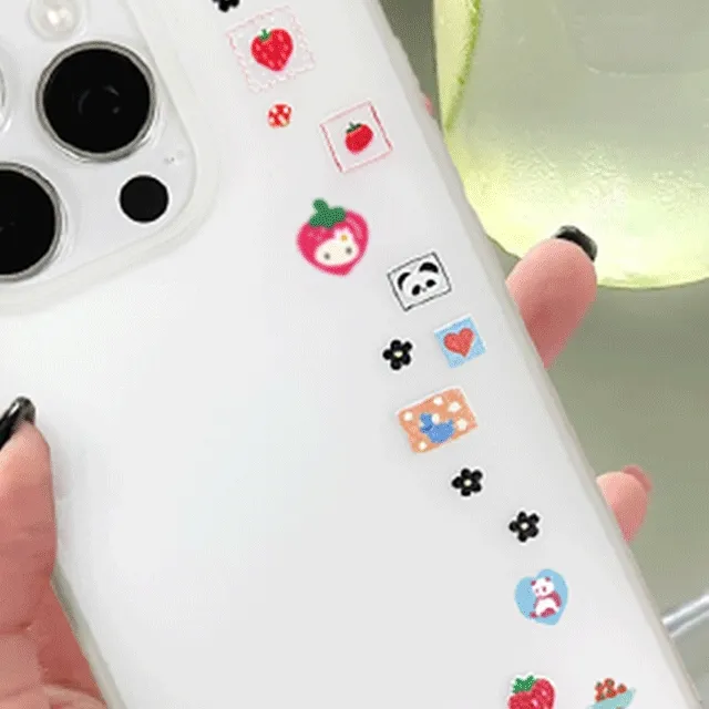무조건 사은품 키링 증정🍓 스티커 꾸미기 스꾸 패치 반투명 매트 케이스 폰케이스 아이폰케이스 갤럭시케이스 핸드폰케이스 아이폰 16 15 14 13 미니 프로 갤럭시 S25 S24
