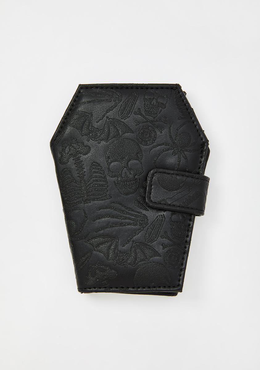 Embossed Skull Coffin Wallet - ONE SIZE