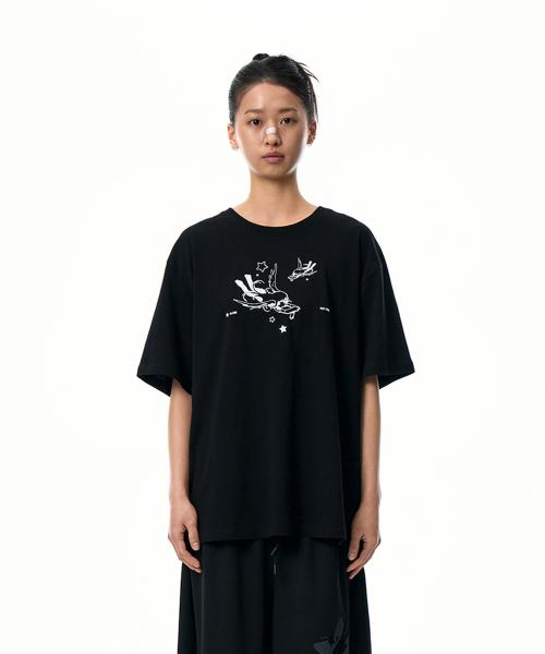 OJOS x NOITOW SHU Graphic T-shirt / Black