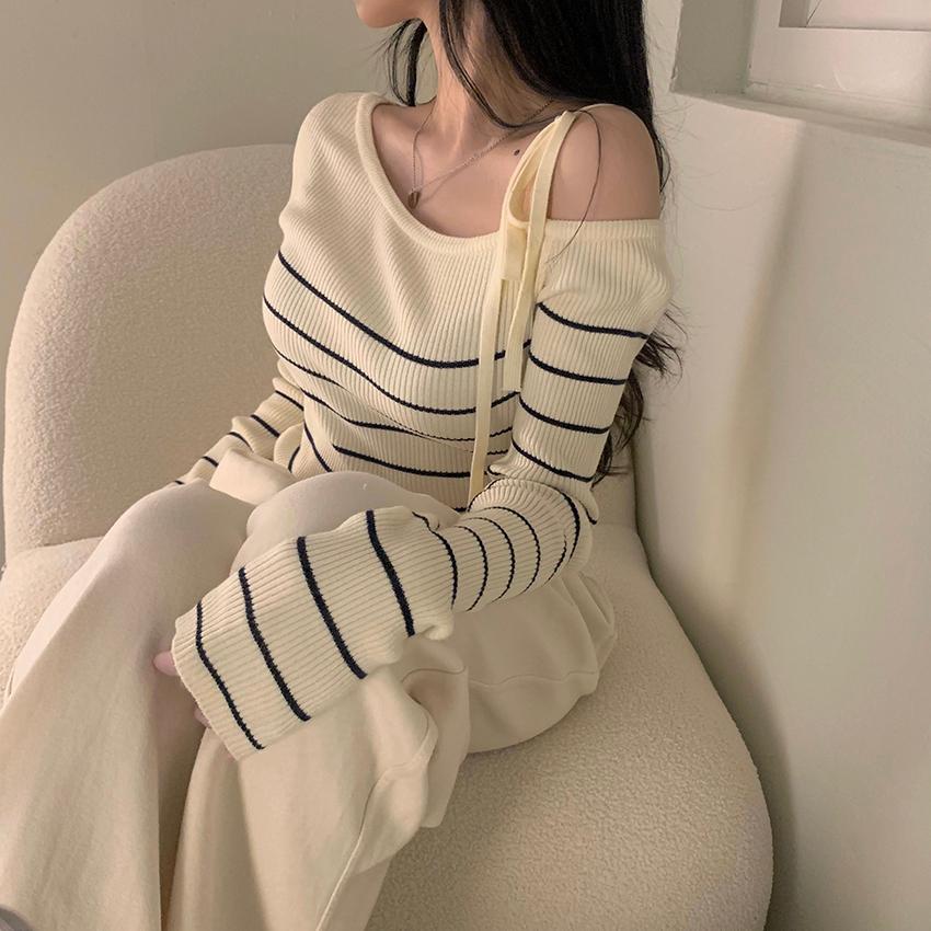 리플 원숄더 니트 (7color)