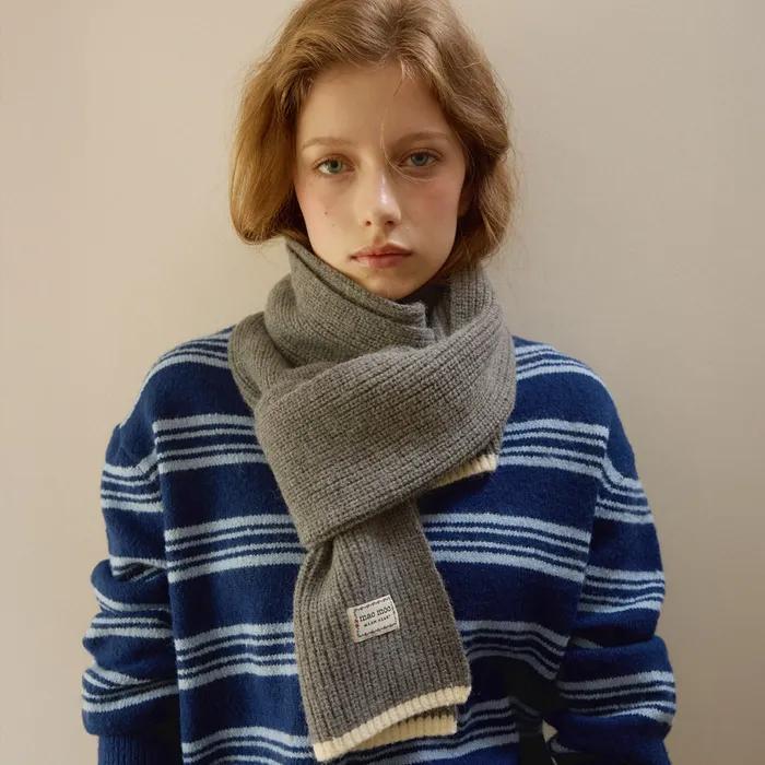 Tthtth muffler 뜨뜨 머플러_배색 소프트 니트 머플러__5color