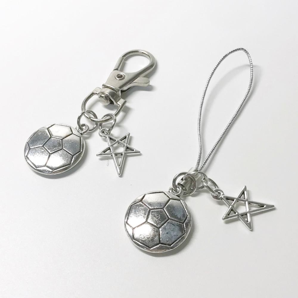 실버 축구공 키링