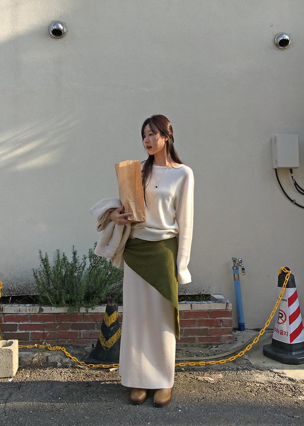 long must have skirt / cream