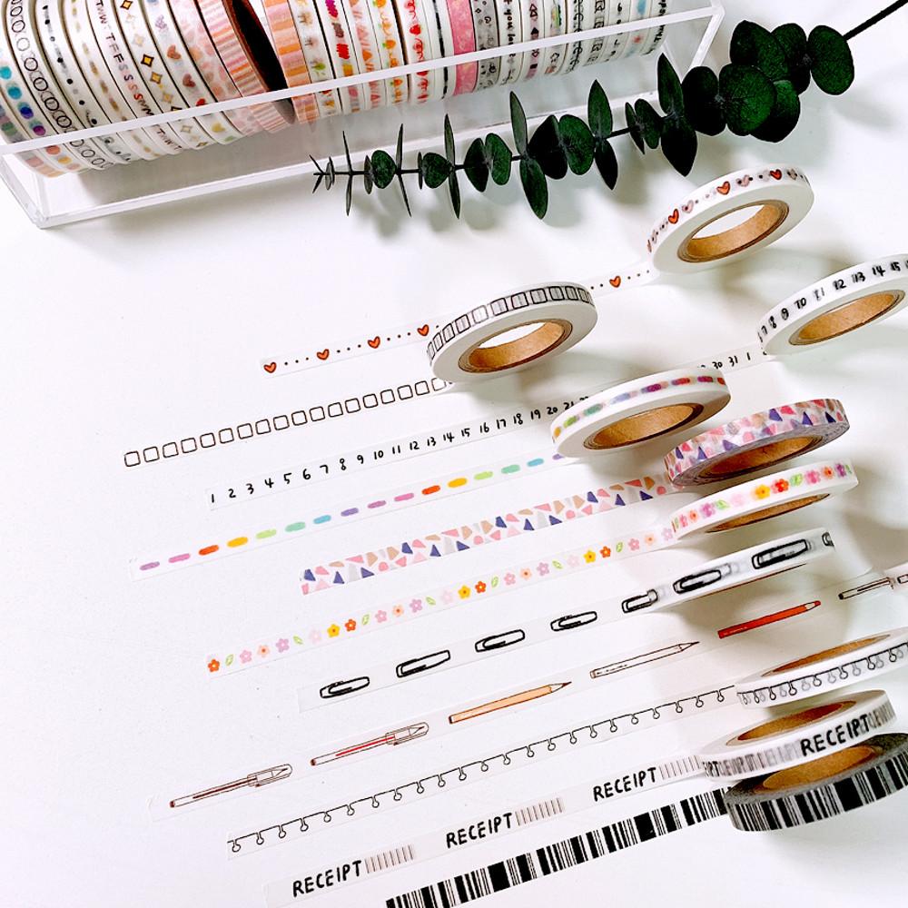 랄라예나 귀여운 6mm  마스킹테이프 2P SET 19종 (6mm)