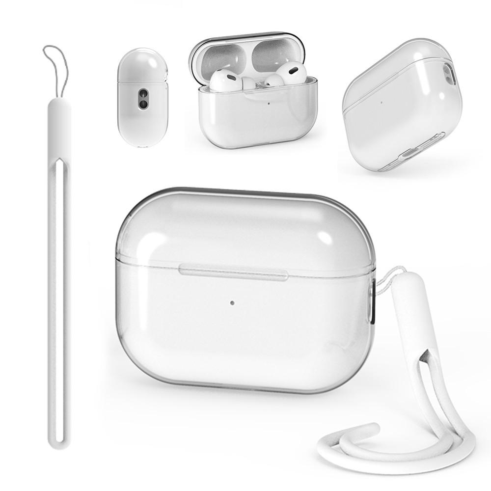 포카모리 AirPods Pro2 에어팟 프로2 2세대 투명 케이스+실리콘 스트랩