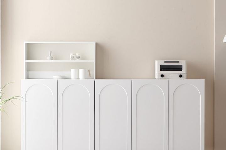 아델골드 아치형 2000 거실 주방 베란다 다용도 높은 수납장 상부장